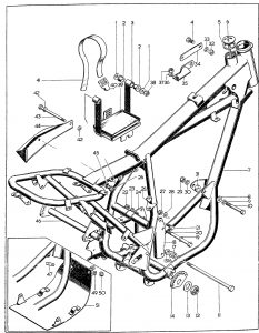 BSA B50 Head Steady with Tie Bar 83-3838 83-3840