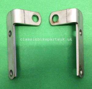 Harris Triumph T140 Bonneville Front Fork Brake Line Brackets 98-0009 98-0010 (H261)