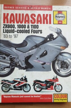 Haynes workshop manual for the Kawasaki ZX900 1000 1100 Liquid Cooled Fours (83 to 97)