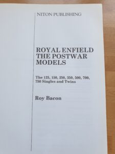 Royal Enfield The Post War Models by Roy Bacon