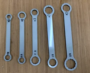 CLASSIC MOTORCYCLE / VEHICLE WHITWORTH RING SPANNER SET STAINLESS STEEL TO CLEAR (H202)