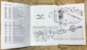 ARIEL 350 500VH 600VB SPARE PARTS and  HT HS MAINTENANCE BOOK MANUAL