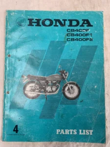 HONDA CB400F F1 F2 SUPER SPORTS 400-4 GENUINE WORKS PARTS BOOK 1977