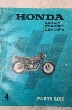 HONDA CB400F F1 F2 SUPER SPORTS 400-4 GENUINE WORKS PARTS BOOK 1977