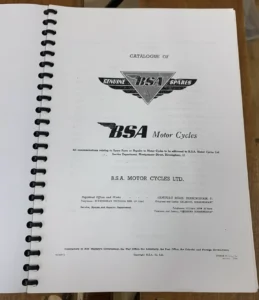 BSA C10L C11 C11G C12 PARTS MANUAL 1954 TO 1957 RIGID SPRING and SWING ARM