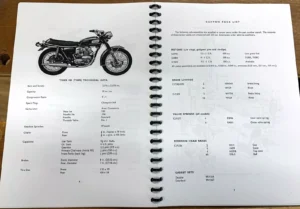 TRIUMPH DAYTONA T100R TROPHY T100C PARTS MANUAL 1971