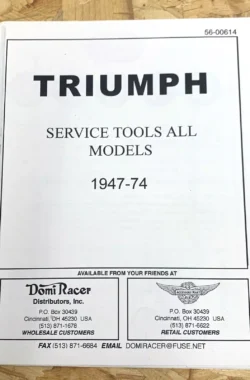 TRIUMPH SERVICE TOOL-TOOL KIT PARTS MANUAL 1947 TO 1974 (ALL MODELS)