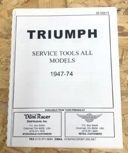 TRIUMPH SERVICE TOOL-TOOL KIT PARTS MANUAL 1947 TO 1974 (ALL MODELS)