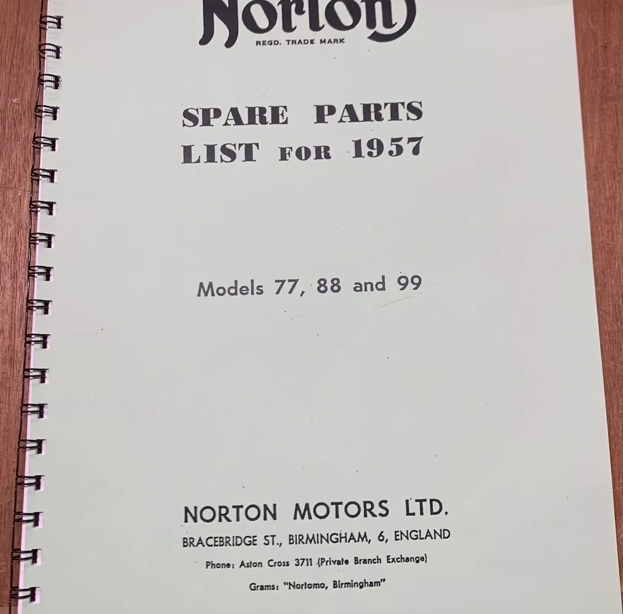 NORTON DOMINATOR 77 88 99 PARTS MANUAL SPARES CATALOGUE BOOK