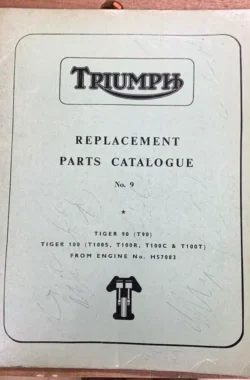 TRIUMPH TIGER 90 100 T100S T100R T100C T100T GENUINE WORKS PARTS MANUAL 1967