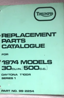 TRIUMPH DAYTONA T100R GENUINE WORKS PARTS MANUAL 1974