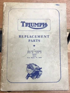 TRIUMPH 5T 6T T100 T110 TR5 TR6 GENUINE WORKS PARTS MANUAL CATALOGUE BOOK 1956