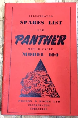 PANTHER 100 ILLUSTRATED SPARE PARTS LIST BOOK MANUAL CATALOGUE