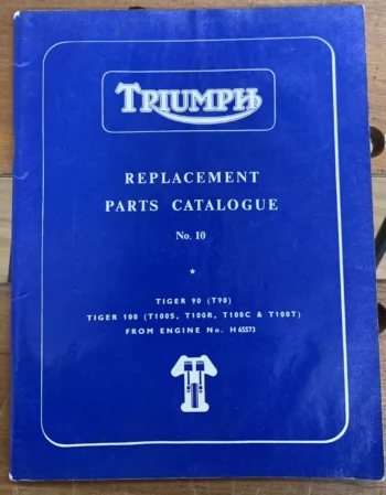 TRIUMPH TIGER 100 T100S T100R T100C T100T PARTS MANUAL 1968