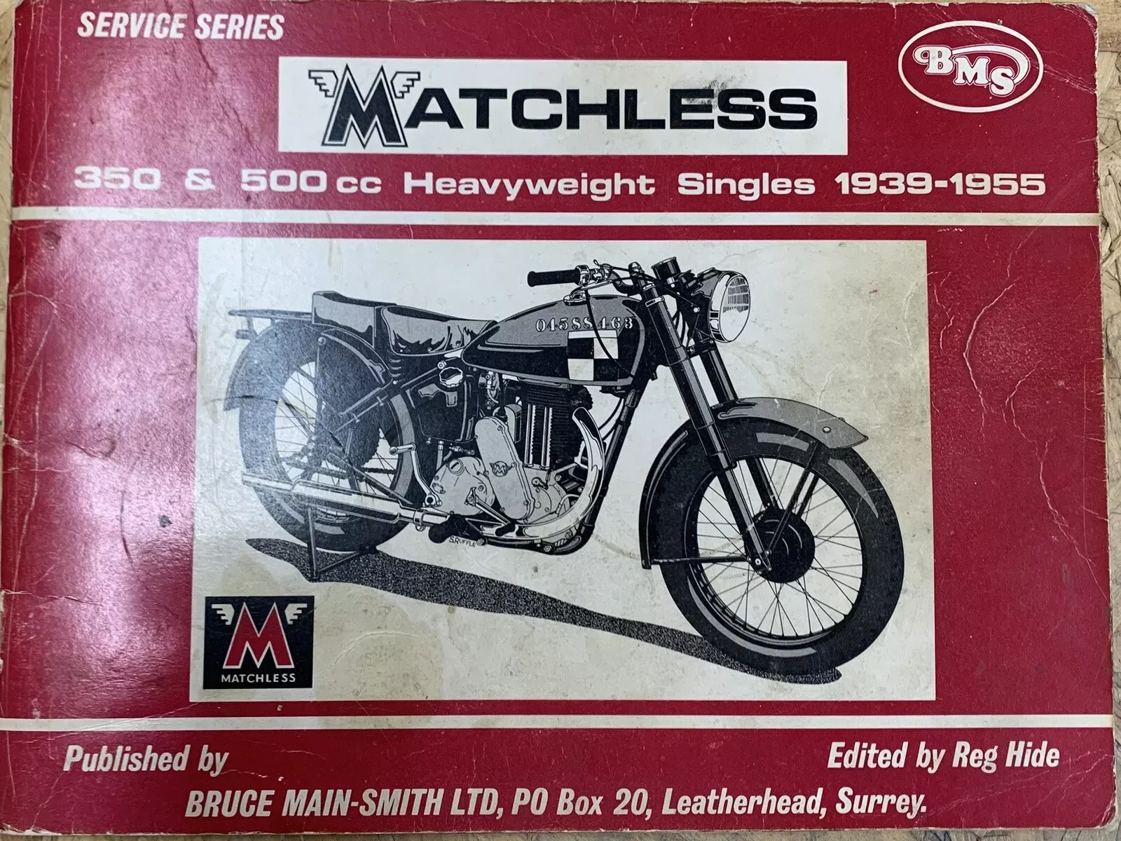 MATCHLESS 350 500 SINGLES BMS BRUCE MAIN-SMITH SERVICE AND PARTS MANUAL 1939-55