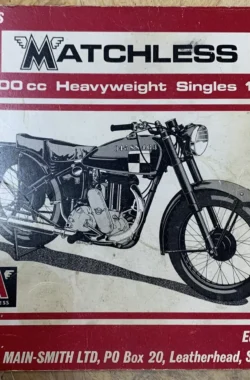 MATCHLESS 350 500 SINGLES BMS BRUCE MAIN-SMITH SERVICE AND PARTS MANUAL 1939-55