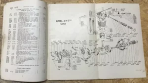 ARIEL WORKS SPARE PARTS BOOK MANUAL SINGLE CYLINDER MODELS 1954