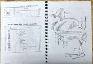 ROYAL ENFIELD CONTINENTAL GT SPARE PARTS BOOK MANUAL 1965