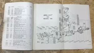 ARIEL WORKS SPARE PARTS BOOK MANUAL SINGLE CYLINDER MODELS 1954